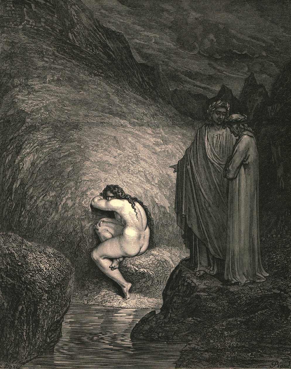 Det är den eländiga Myrrhas gamla själ, c1890. av Gustave Dore