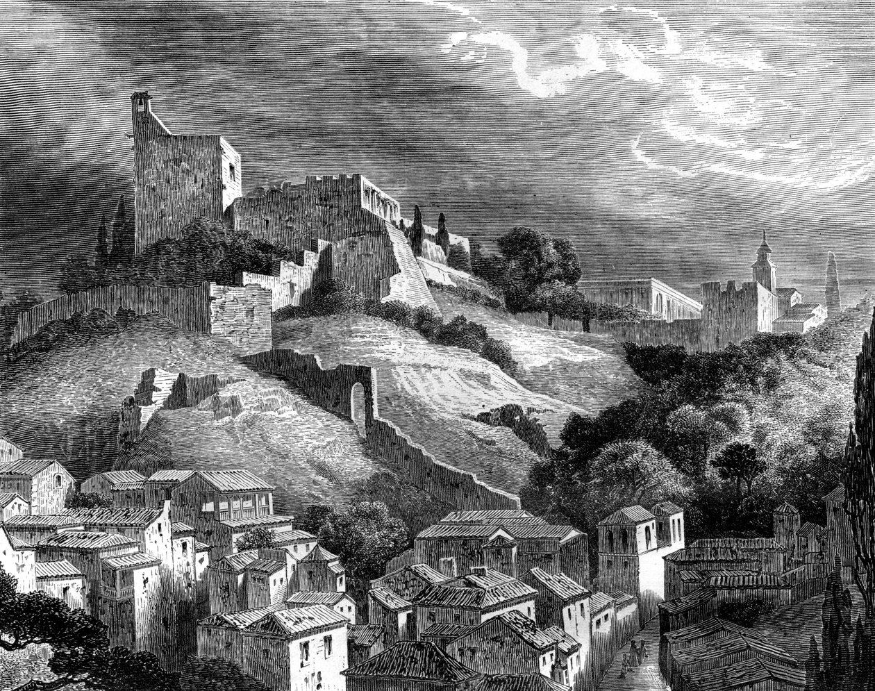 Alhambra, Granada, södra Spanien, 1800-talet av Gustave Dore
