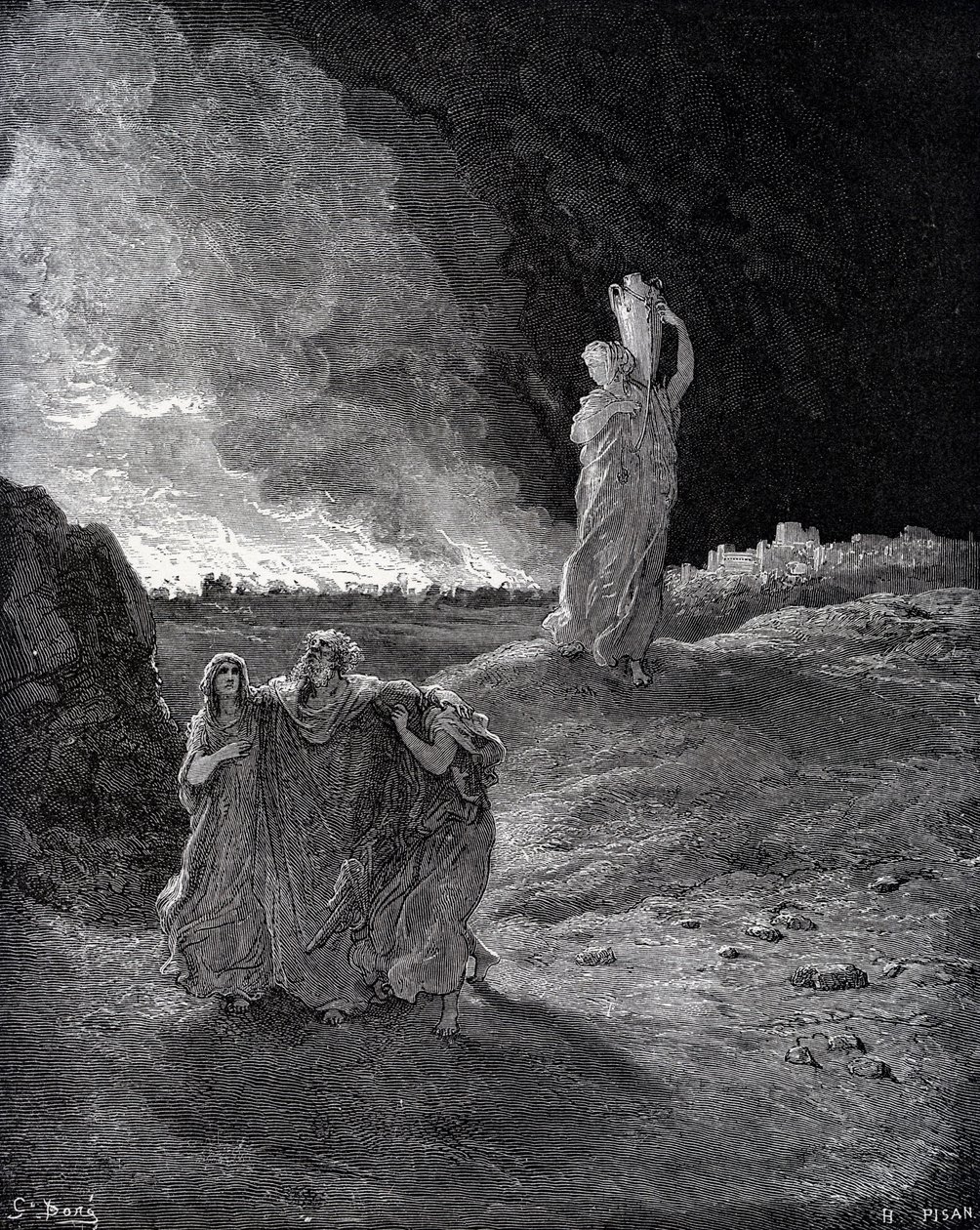 Förstörelsen av Sodom av Gustave Dore