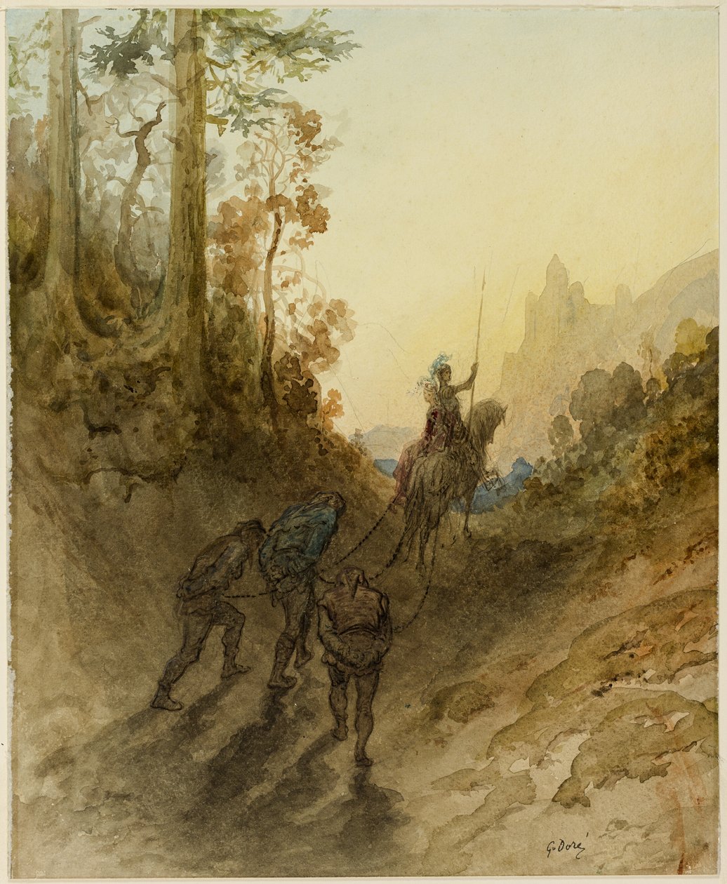 Jättarna är tillfångatagna av Gustave Dore