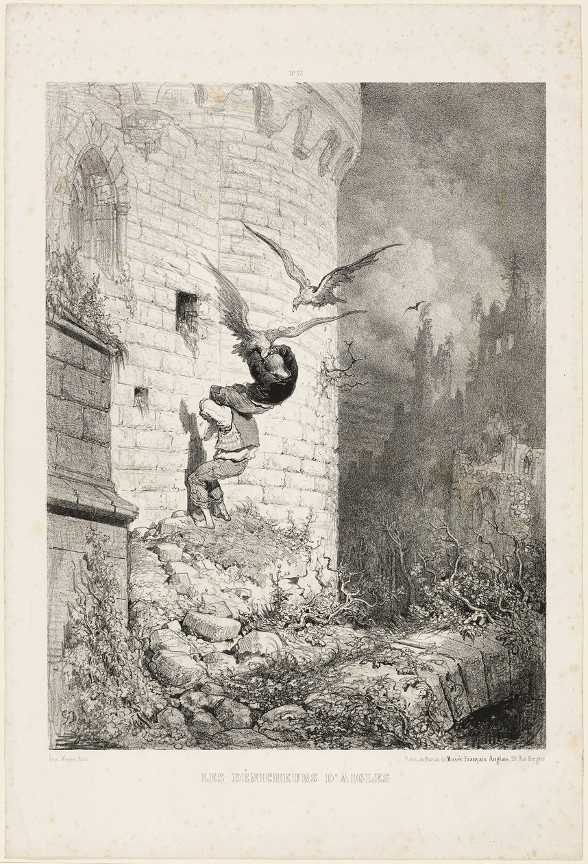 Jägarna av örnbon av Gustave Dore