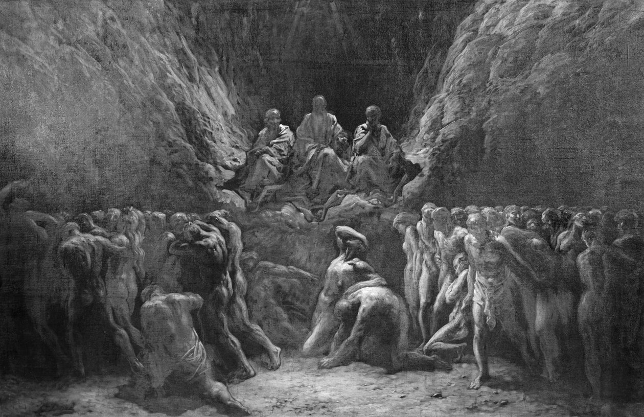 The Last Judgement, även känd som The Three Judges of Hell, Minos, Hades och Rhadamanthus av Gustave Dore