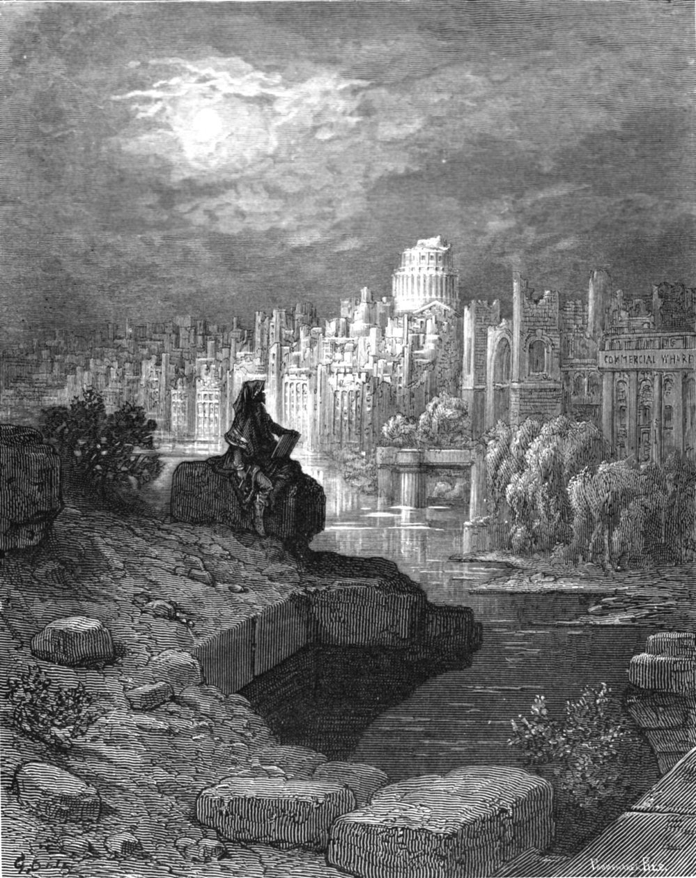 "The New Zealander", 1872. av Gustave Dore