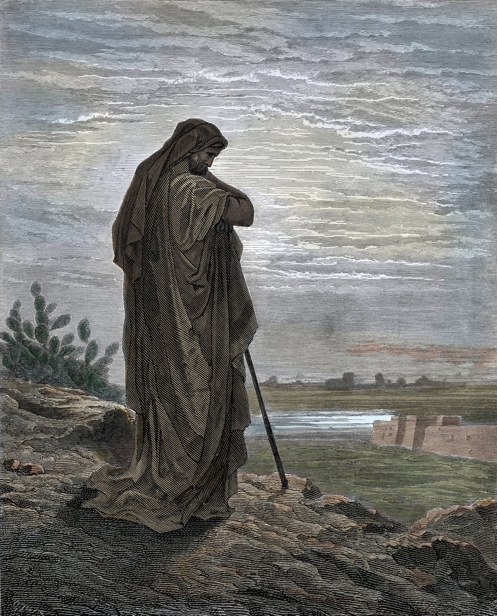 Profeten Amos gravyr från "Bibeln" av Gustave Dore (1832-1883) av Gustave Dore