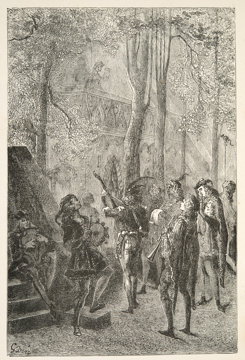 The Joicing of Sir Gareths Marriage, från Stories of the Days of King Arthur av Charles Henry Hanson, pub.1898 av Gustave Dore