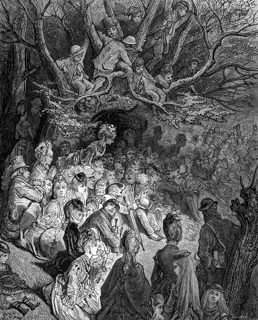 Flodbanken - Under träden av Gustave Doré av Gustave Dore