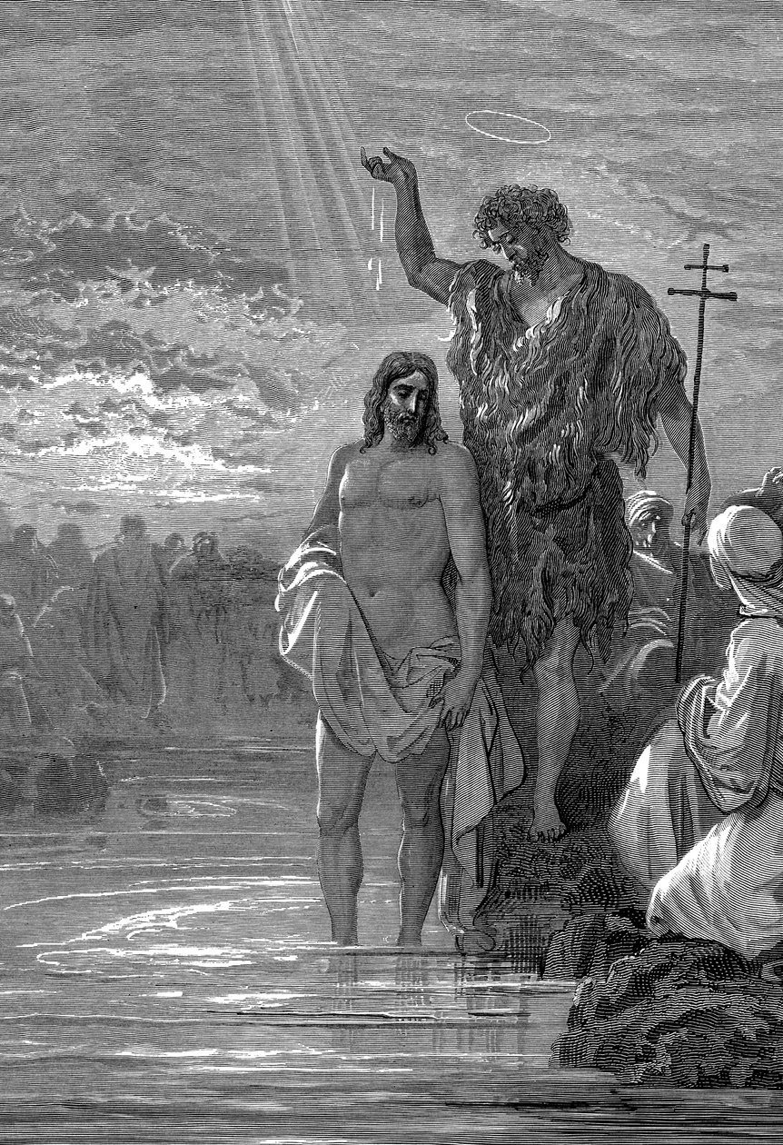 Kristi dop, 1:a århundradet, 1865-1866 av Gustave Dore