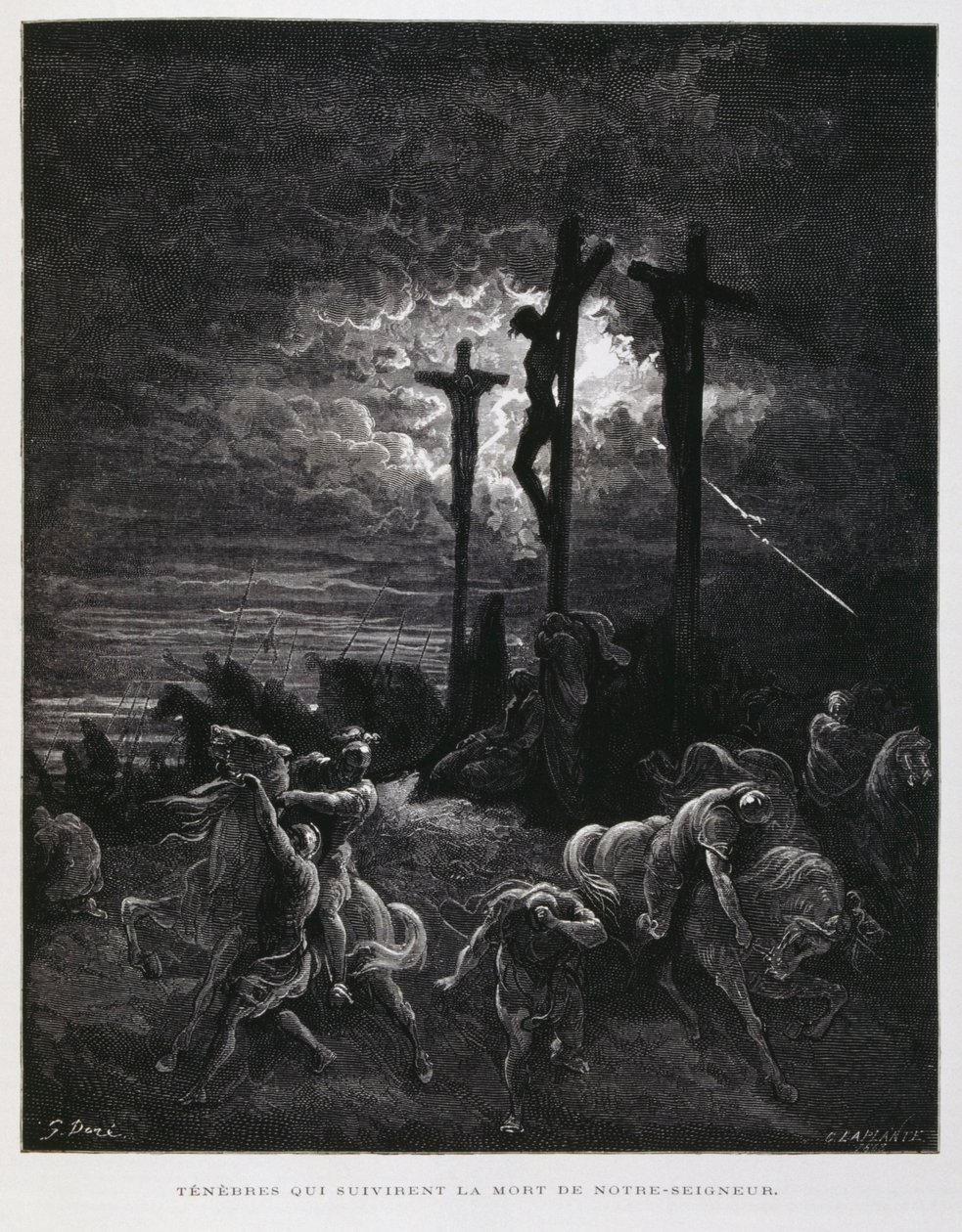 Kristi korsfästelse, illustration från Dore-bibeln av Gustave Dore