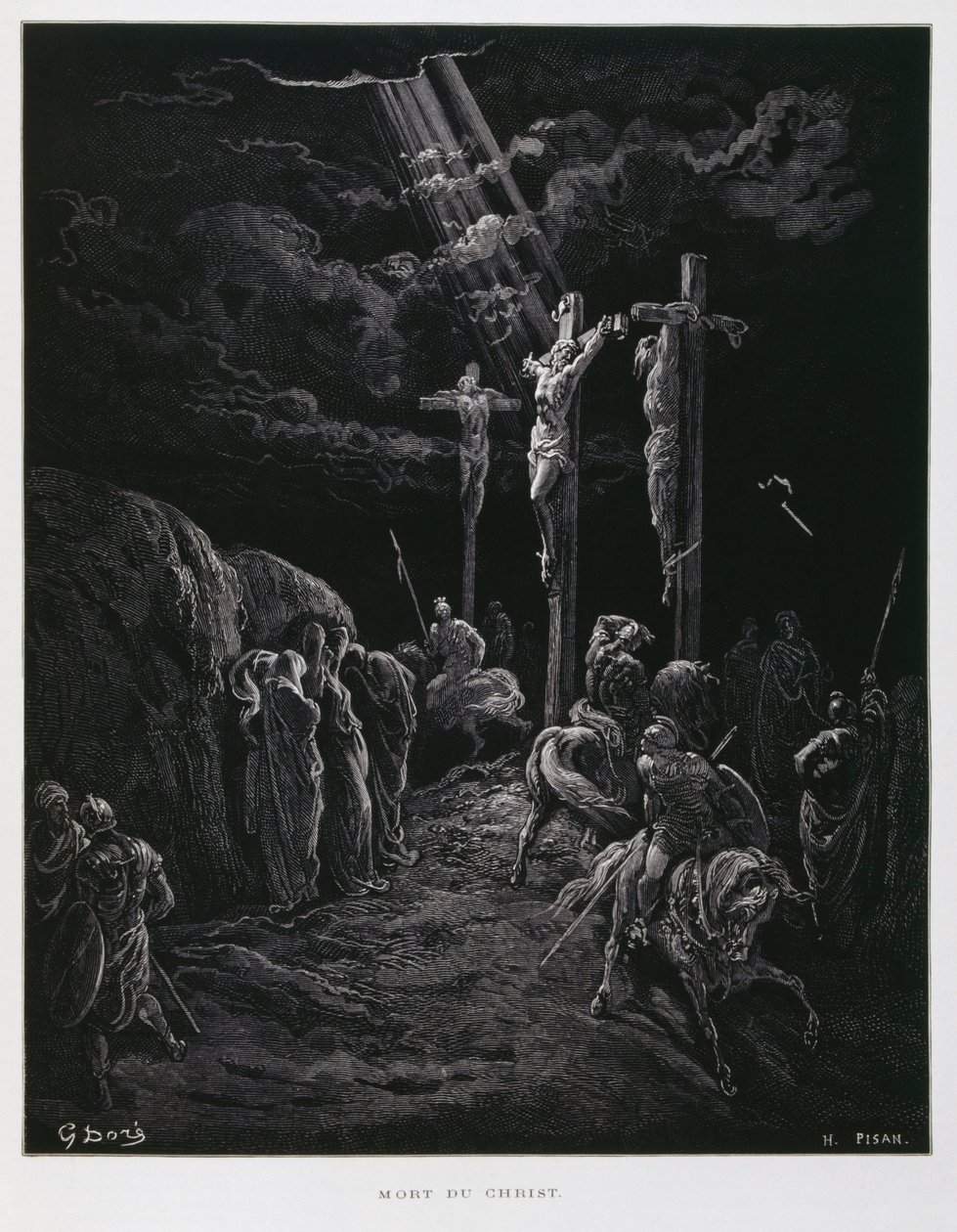 Kristi död på korset, illustration från Dore-bibeln av Gustave Dore