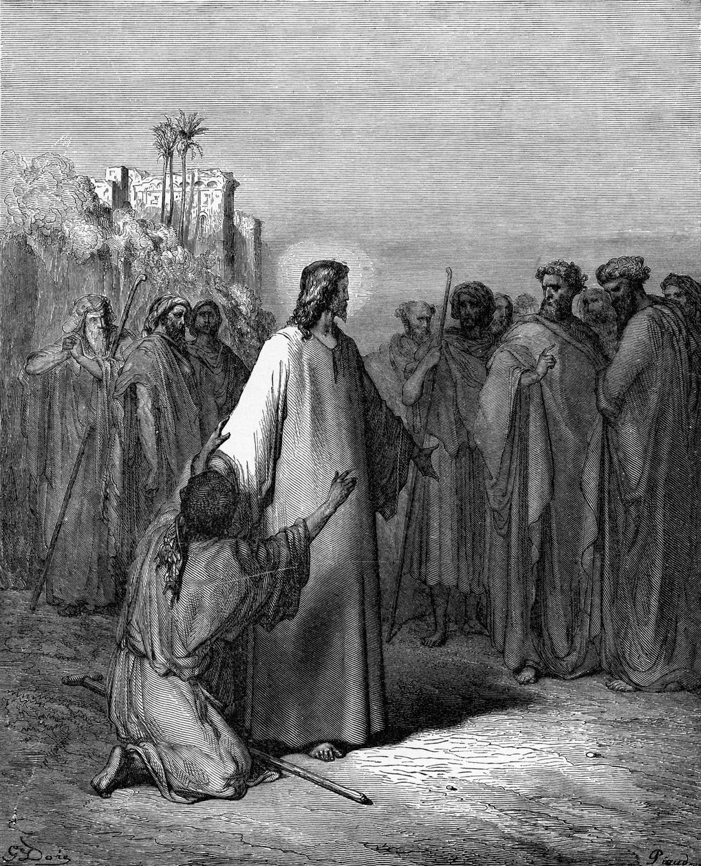 Den demonbesatta mannen av Gustave Dore