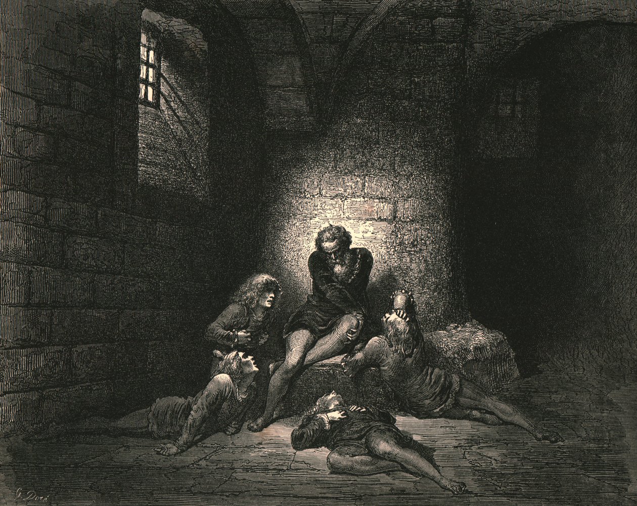 Sedan, för att inte göra dem mer ledsna, höll jag min själ i stillhet, c1890. av Gustave Dore