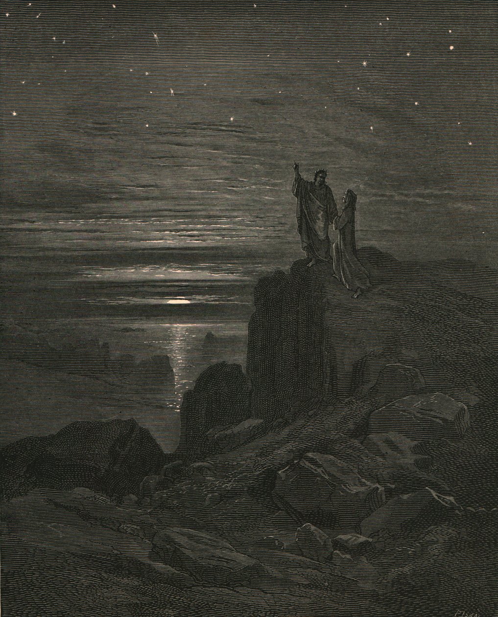 Därifrån utfärdade vi återigen stjärnorna, c1890. av Gustave Dore