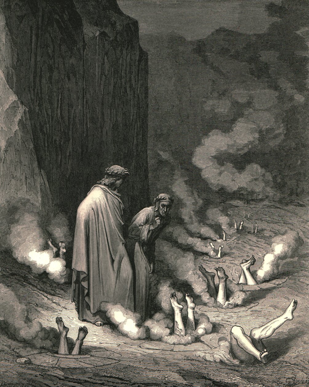Där stod jag som friaren, som krymper en stackare för morddomen, c1890. av Gustave Dore