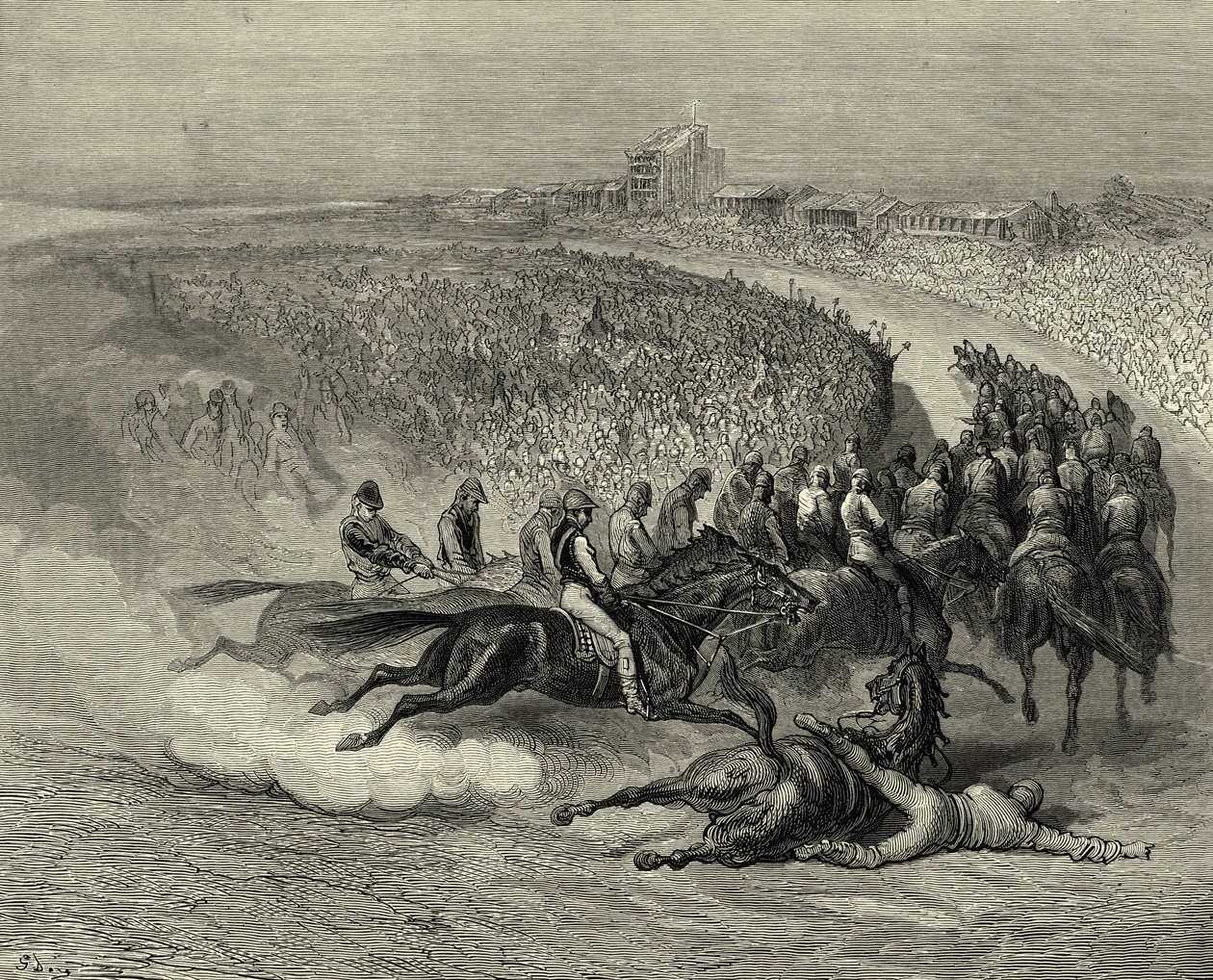 Victorian Derby på Tattenham corner av Gustave Dore