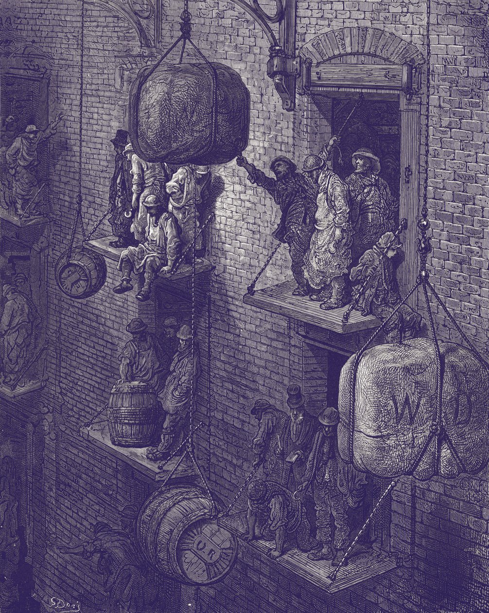 Viktorianskt lager i London av Gustave Dore