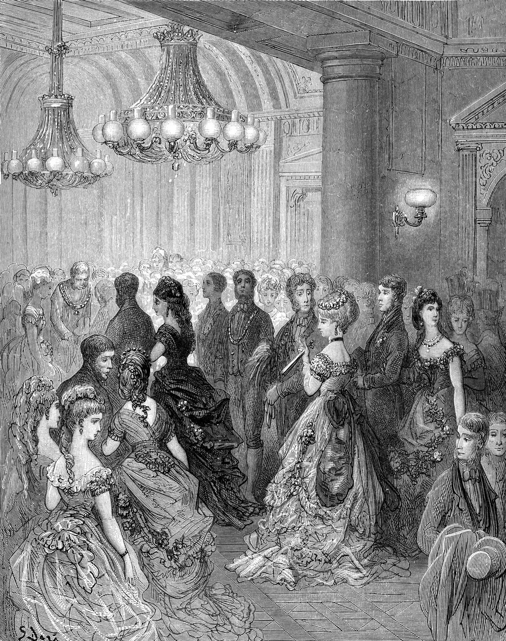 Viktoriansk bal på Mansion House, London gravyr av Gustave Doré av Gustave Dore