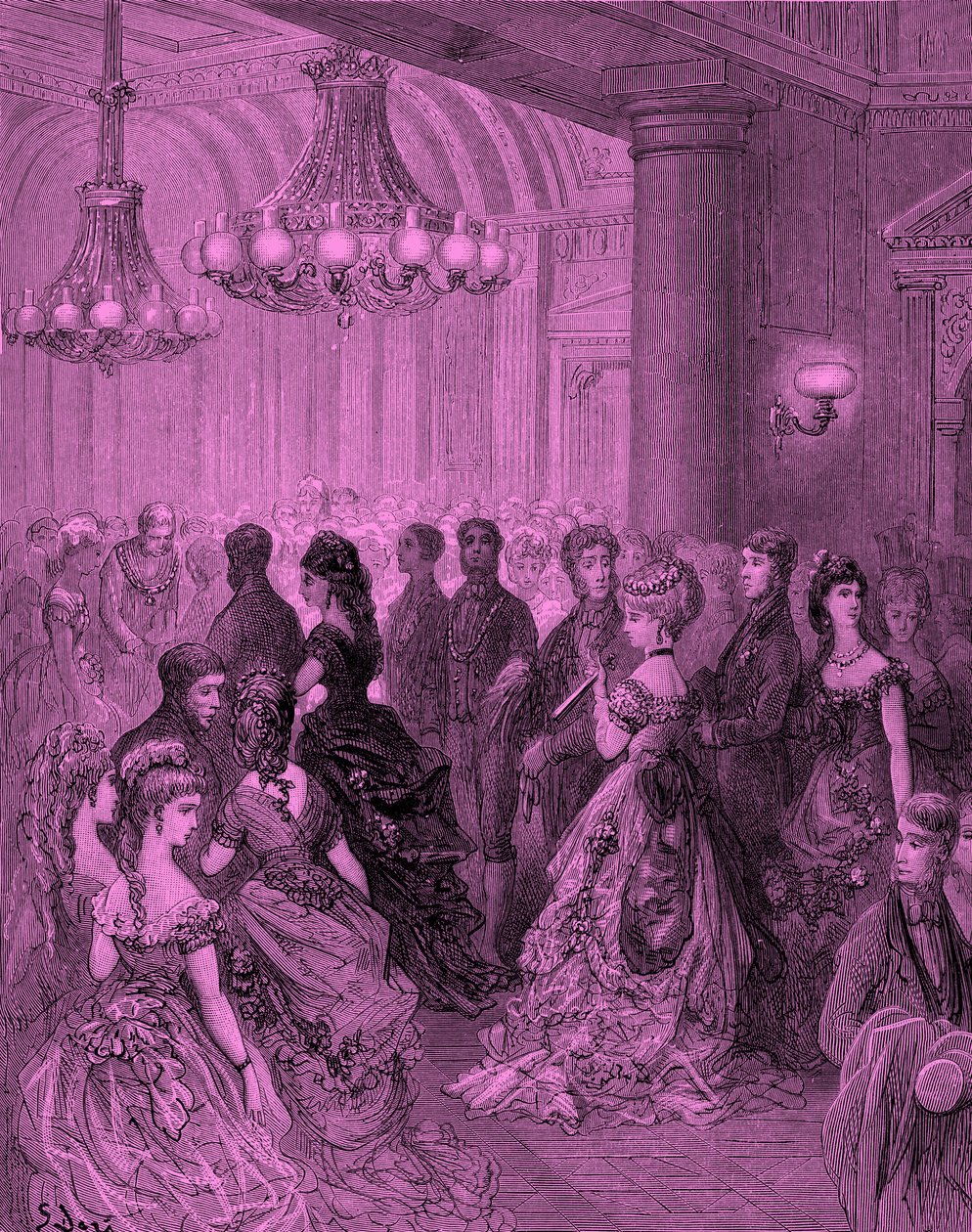 Viktoriansk bal på Mansion House, London gravyr av Gustave Doré av Gustave Dore