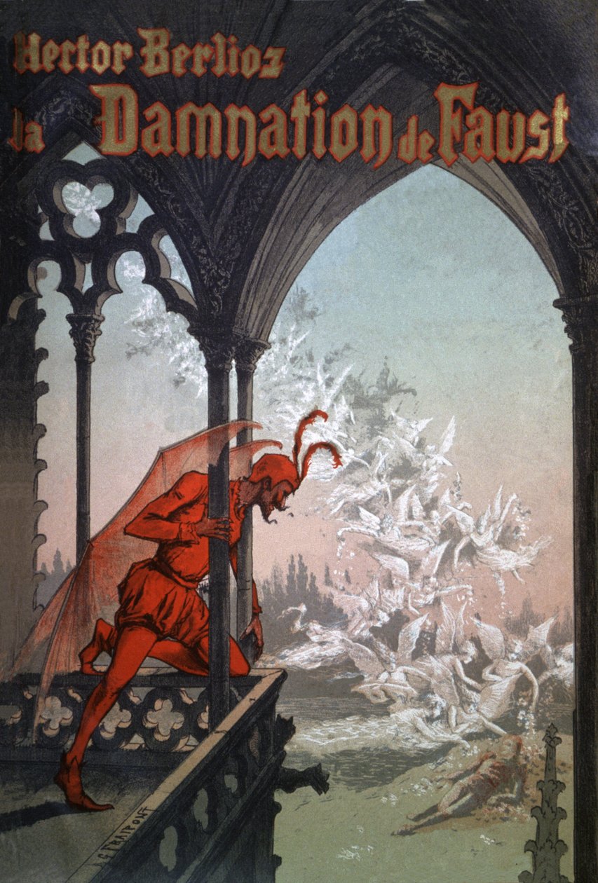 Fausts fördömelse, ca 1900 (illustration) av Gustave Fraipont