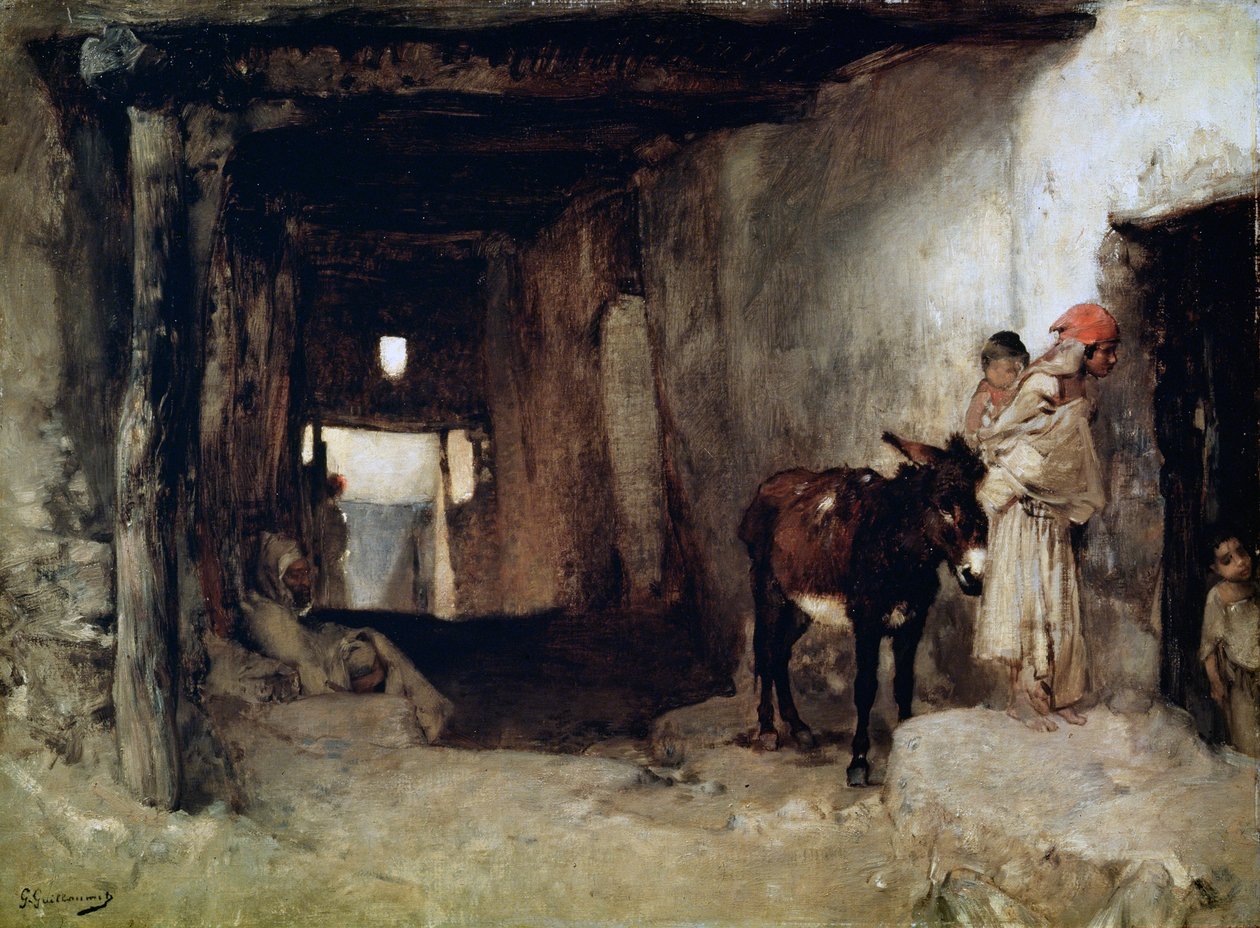 Ett hus i Sahara, 1880-talet. av Gustave Guillaumet