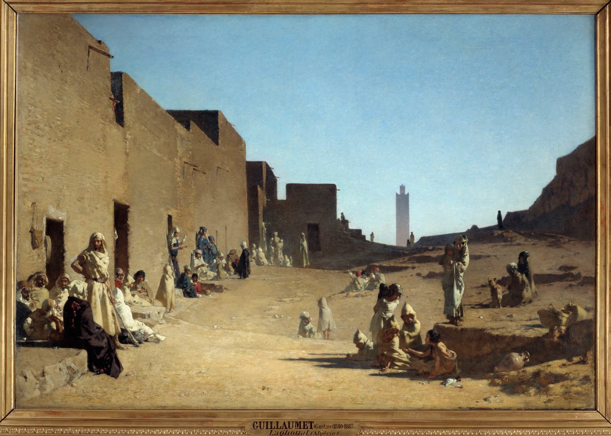 Laghouat. Algeriska Sahara. Målning av Gustave Guillaumet (1840-1887) av Gustave Guillaumet