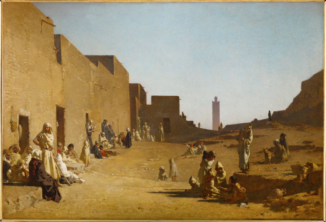 Laghouat, Sahara, Algeriet (målning på duk) av Gustave Guillaumet