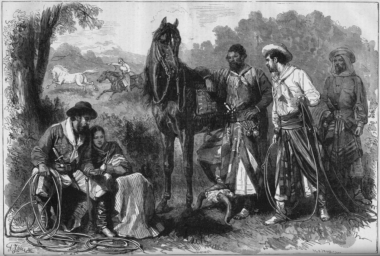 Världsutställning 1878 i Paris: Sydamerikanska gauchos på Jardin d