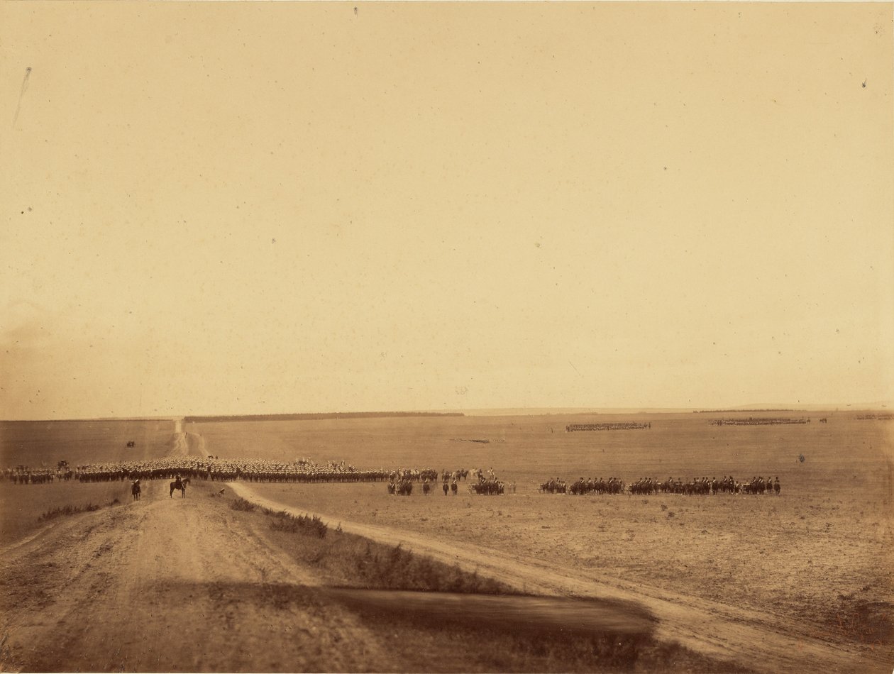 [Kavalleriets manövrar, Camp de Chalons] av Gustave Le Gray