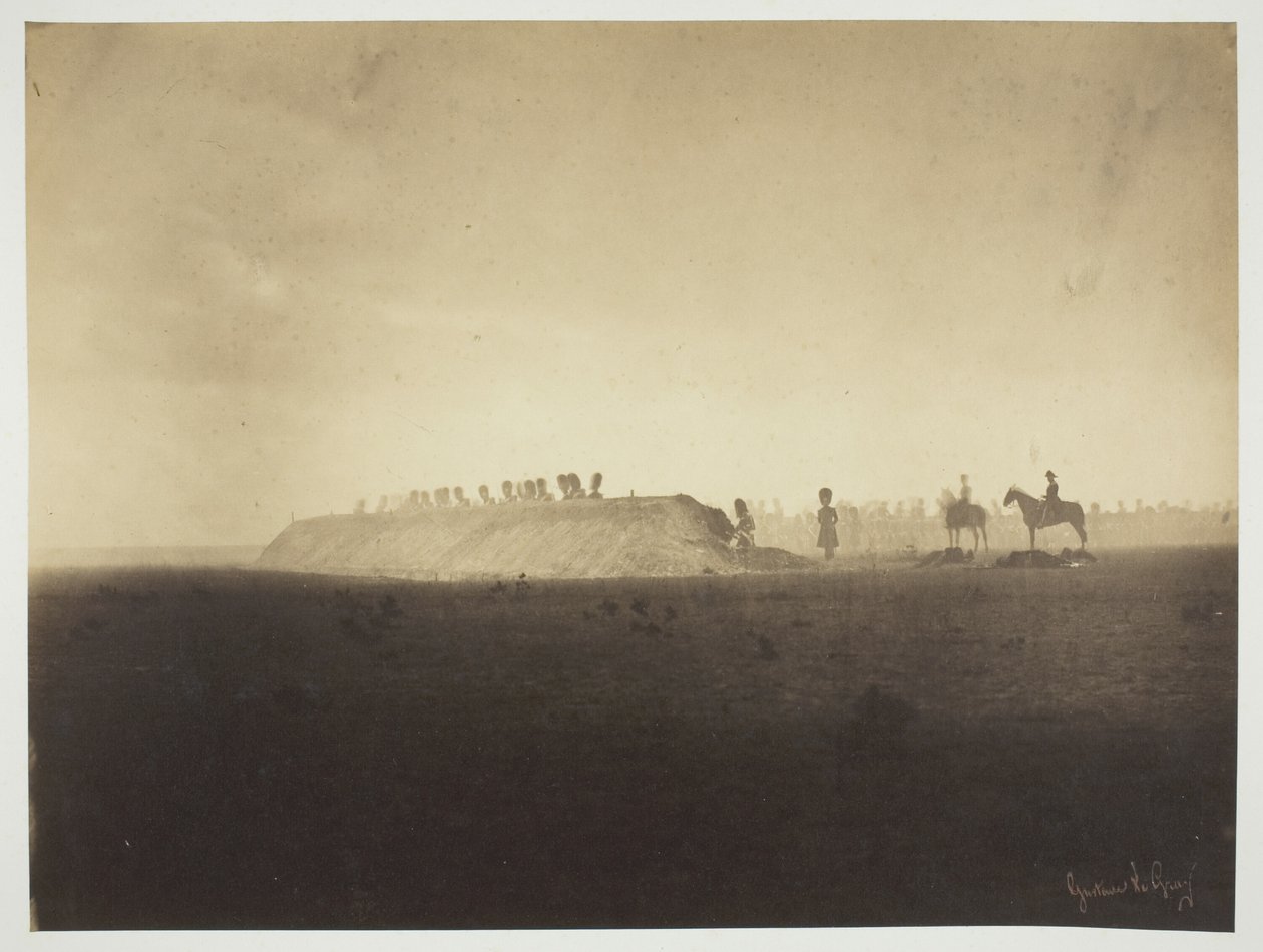 Chalons Encampment: Manövrar den 3 oktober av Gustave Le Gray