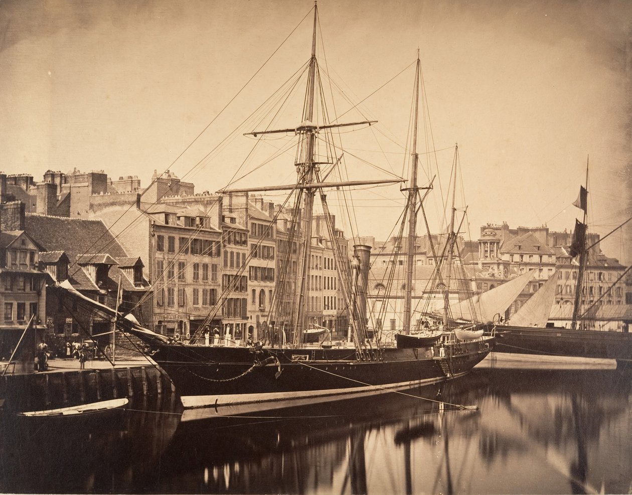 La Reine Hortense - Kejsarens yacht, Havre, 1856. av Gustave Le Gray