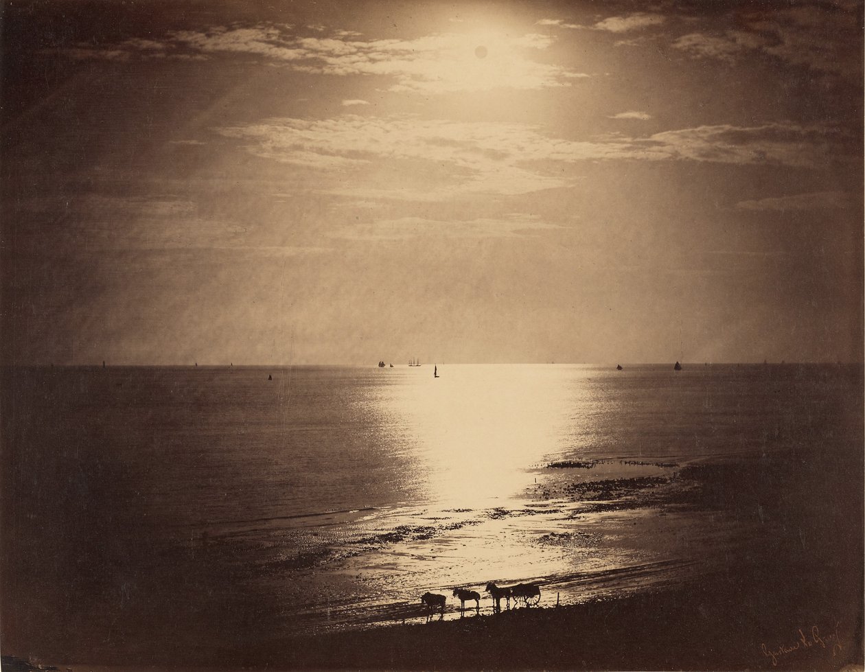 Le Soleil au Zénith - Océan / Solen vid Zenith, Normandie av Gustave Le Gray