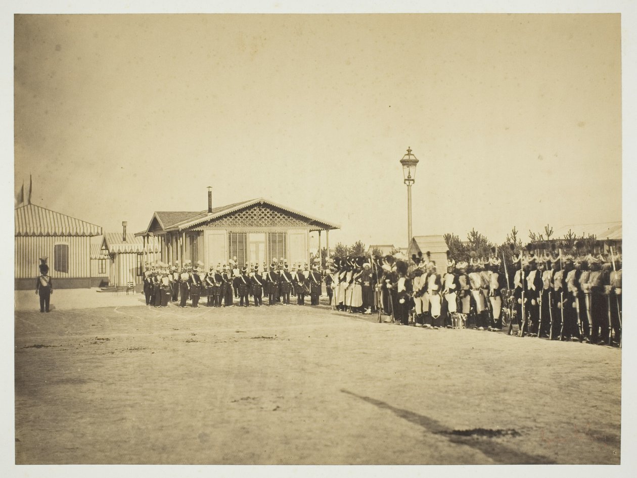 Lätta infanterisoldater, Camp de Châlons av Gustave Le Gray