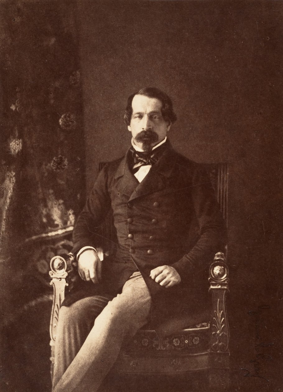 Porträtt av Louis-Napoleon Bonaparte som prinspresident, 1852. av Gustave Le Gray