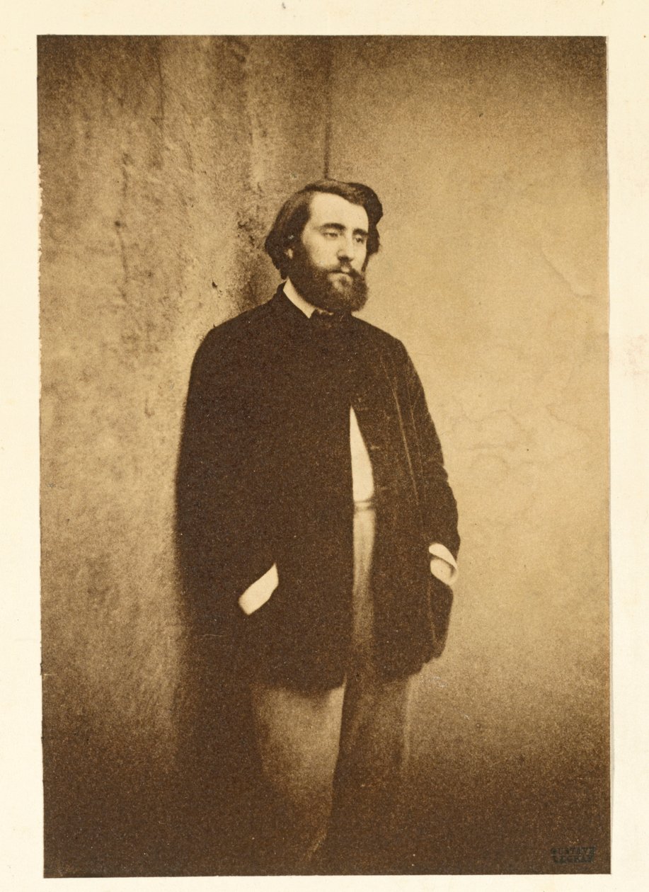 Porträtt av Edmond Cottinet 1824-1895, ca. 1848-50. av Gustave Le Gray