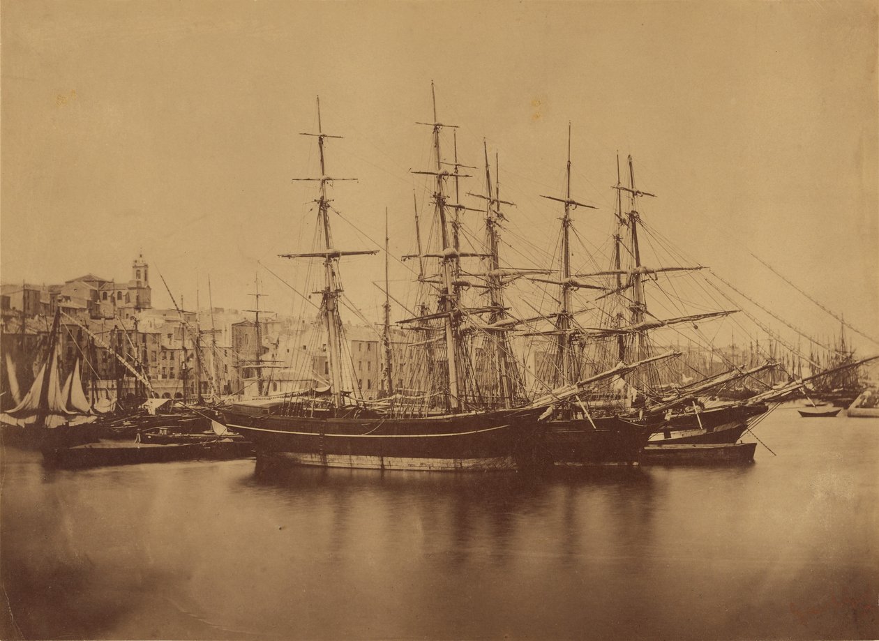 Fartyg i hamnen vid Sete av Gustave Le Gray