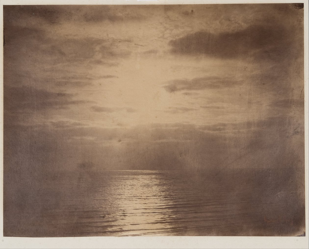 Solens inverkan på molnen--Ocean av Gustave Le Gray