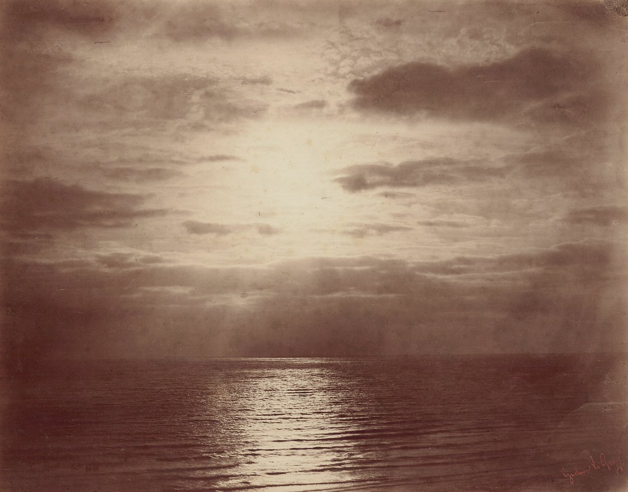 Soleffekt i molnen-havet av Gustave Le Gray