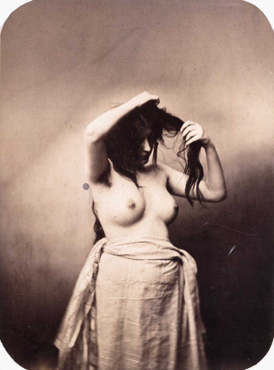 Stående naken kvinna, ca 1855 av Gustave Le Gray
