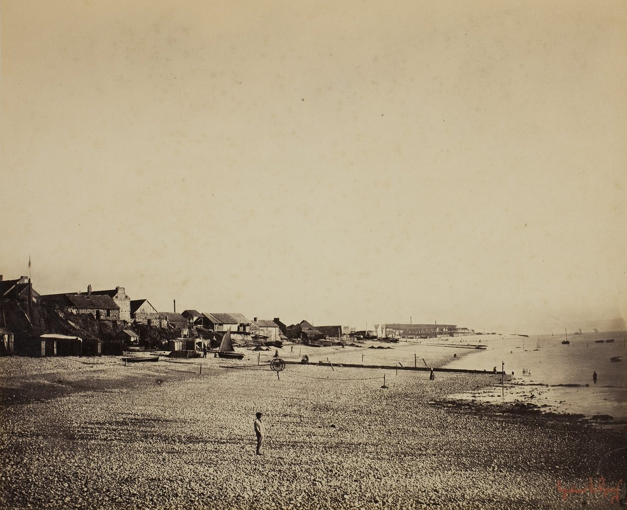 Stranden i Sainte-Adresse, 1856-57 av Gustave Le Gray