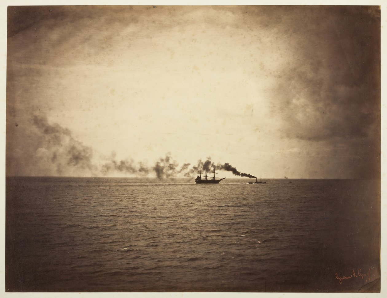 Bogserbåten, 185657. av Gustave Le Gray