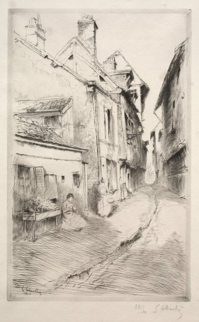 School Street i Troyes av Gustave Leheutre
