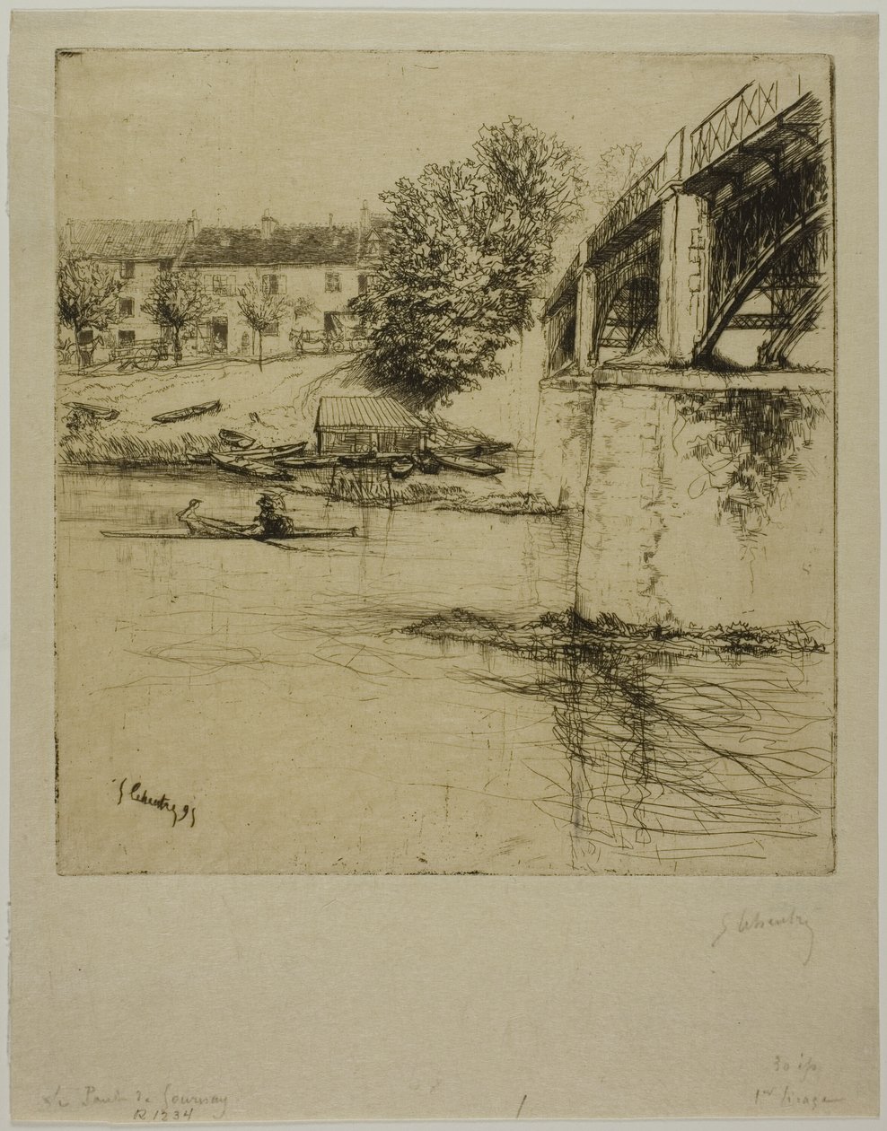 Bron vid Gournay, från sidan av Gustave Leheutre
