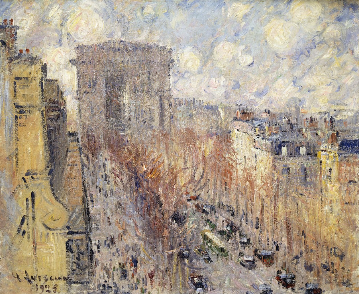 Avenue Friedland, Paris, 1925 av Gustave Loiseau