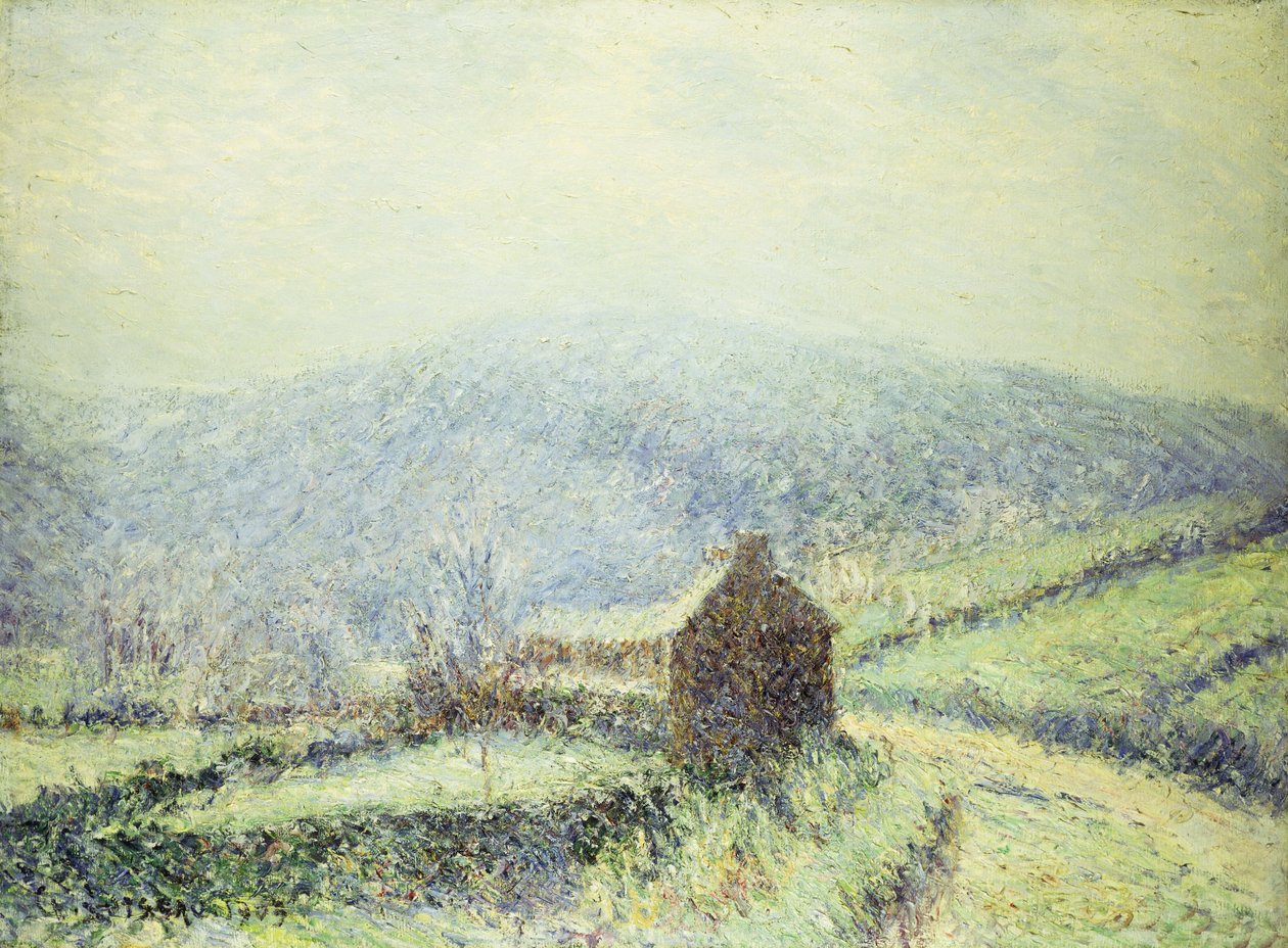 Rimfrost vid Huelgoat, Finistere; Vit gelé med Huelgoat Finistere, 1903 av Gustave Loiseau