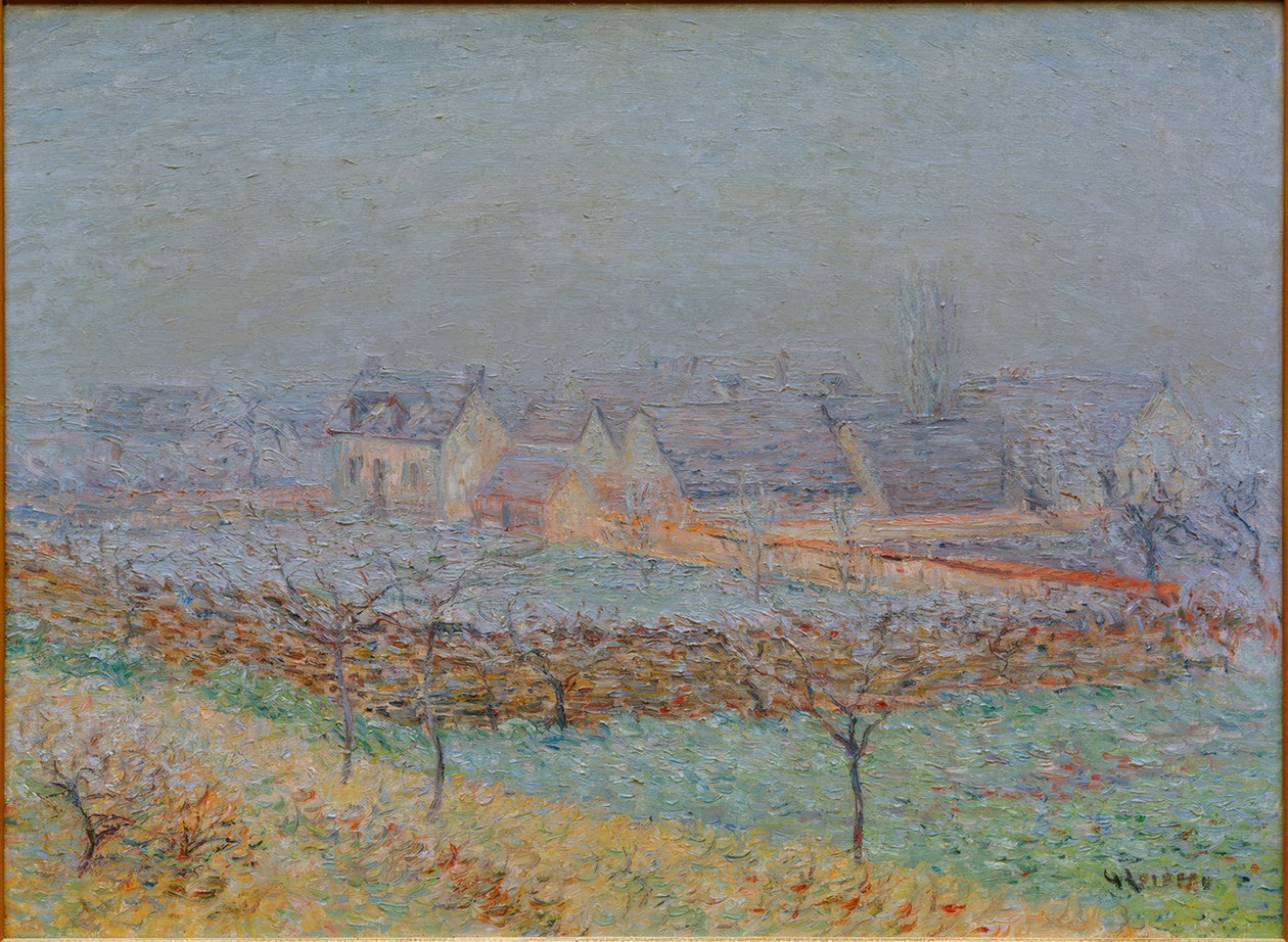 Byn på våren - Seinedalen vid Dampsen av Gustave Loiseau