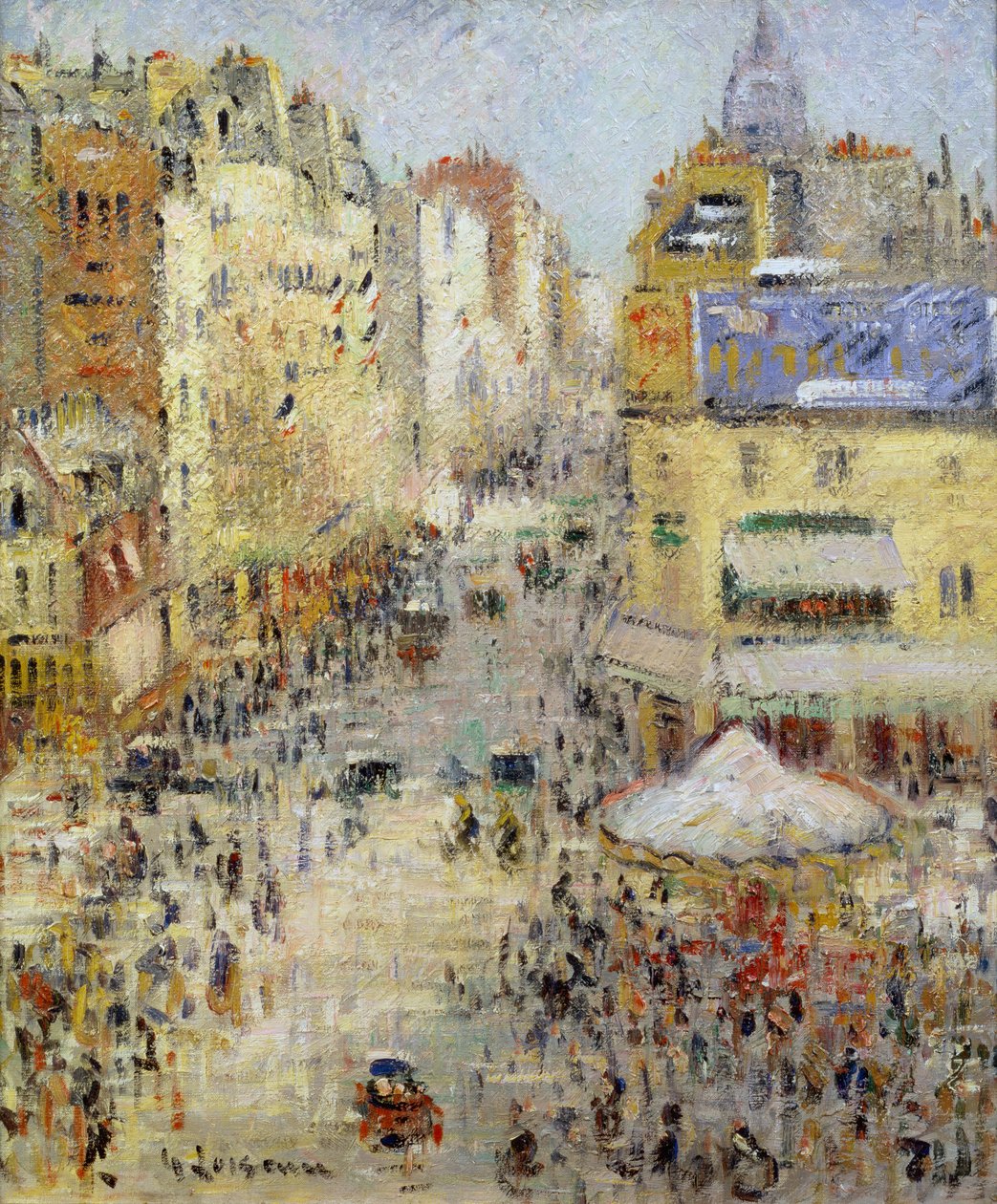 Den 14 juli i Paris, Rue de Clignancourt, 1925 av Gustave Loiseau