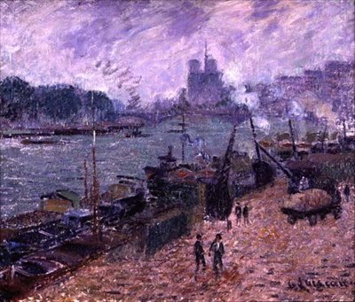 Henri IV-bron (olja på duk) av Gustave Loiseau