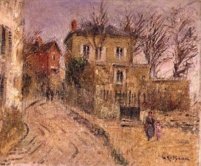 The Village Road (olja på duk) av Gustave Loiseau