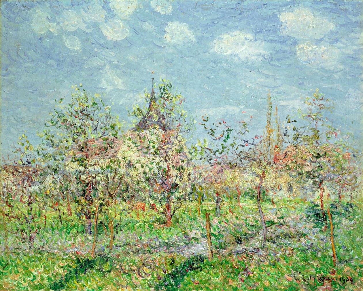 Blommande fruktträdgård, l902 av Gustave Loiseau