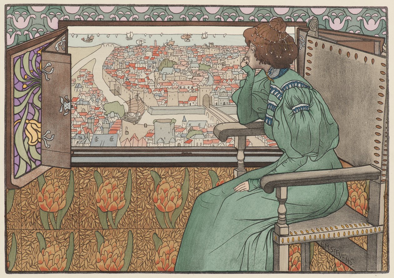 Solveig, omkring 1897. av Gustave Max Stevens