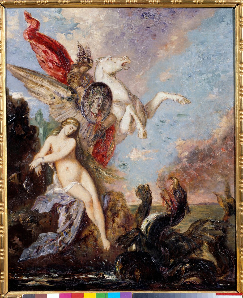 Andromede chainee to a rock levereras av Persee Painting av Gustave Moreau (1826-1898) av Gustave Moreau